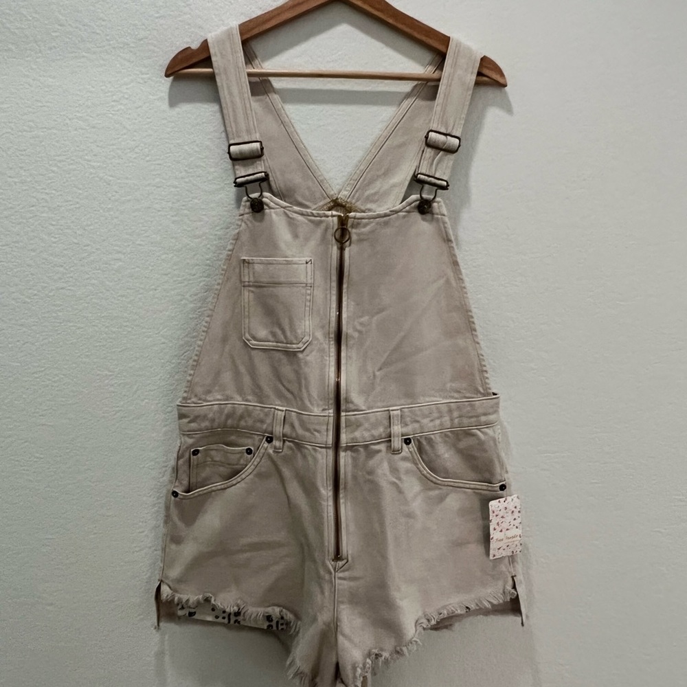 Free People Zip-Up Shortalls